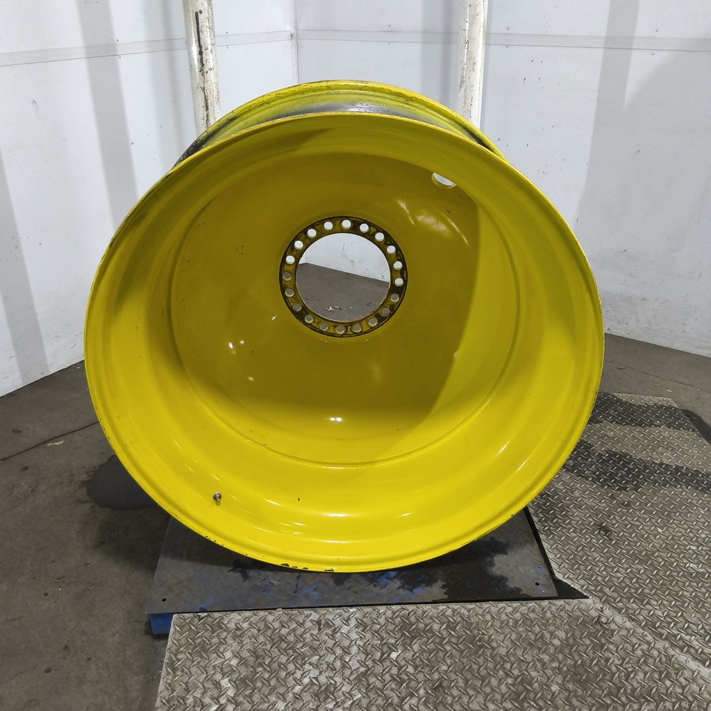 18"W x 42"D, John Deere Yellow 20-Hole Dolly Dual , -15.38" Offset