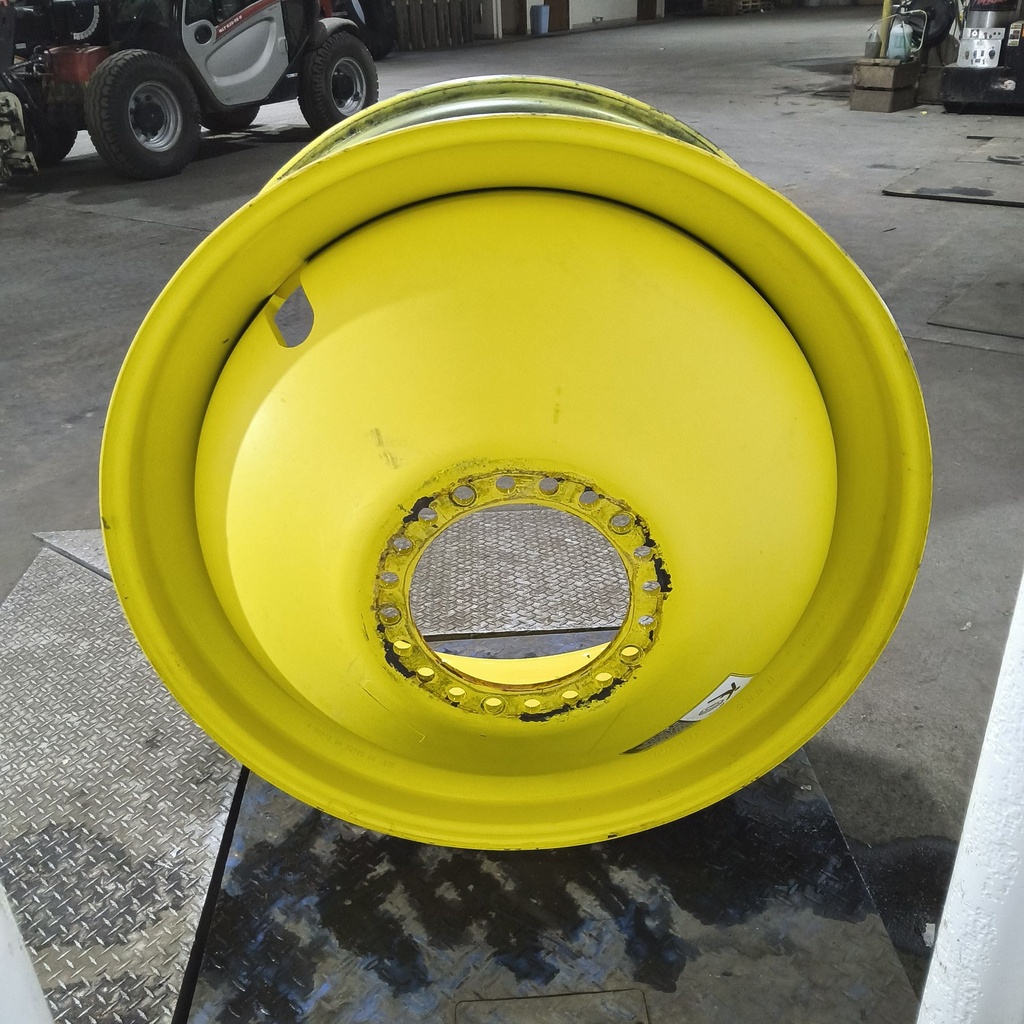 18"W x 42"D, John Deere Yellow 20-Hole Dolly Dual , -15.38" Offset