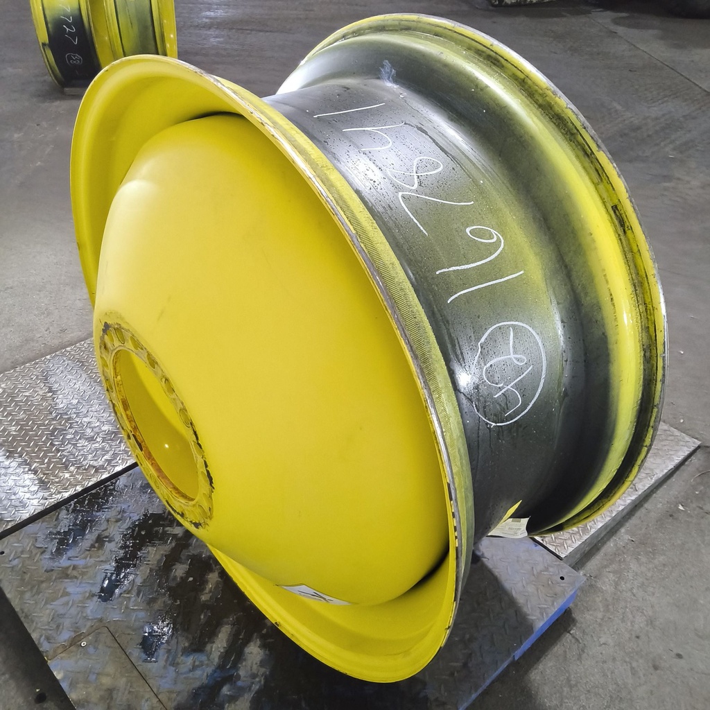 18"W x 42"D, John Deere Yellow 20-Hole Dolly Dual , -15.38" Offset