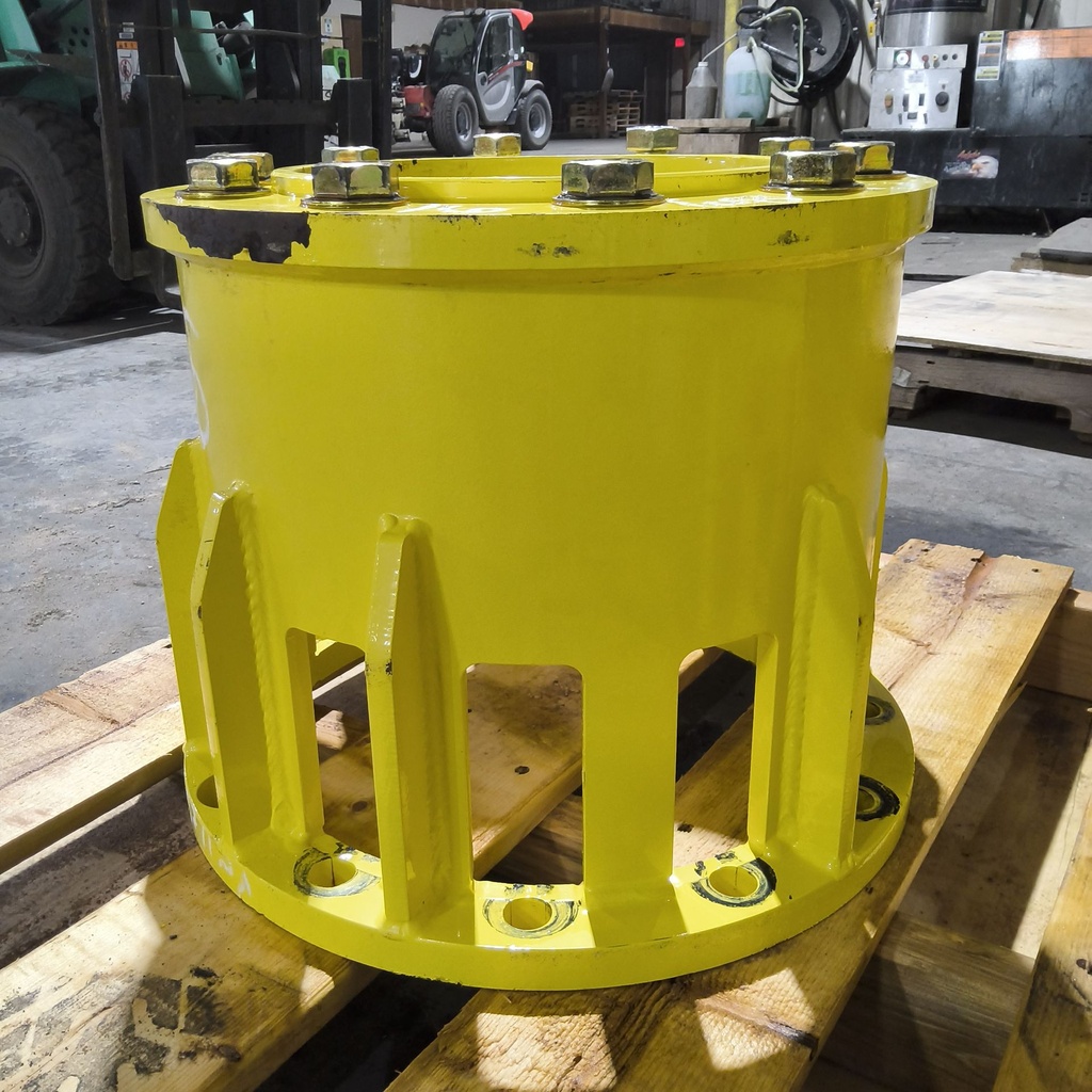 12 to 10-Hole 13.5"L Sprayer Extension, John Deere Yellow