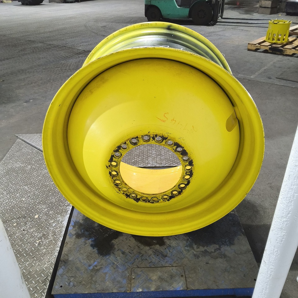 23"W x 38"D, John Deere Yellow 20-Hole Dolly Dual , -16.38" Offset