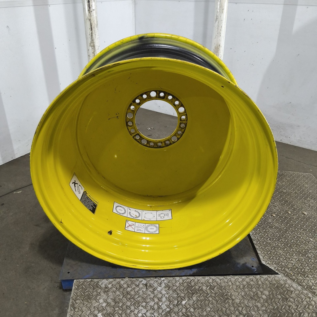 23"W x 38"D, John Deere Yellow 20-Hole Dolly Dual , -16.19" Offset
