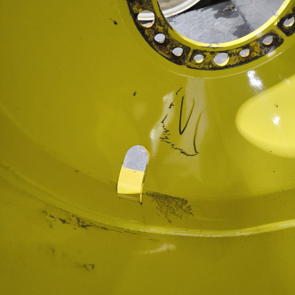 23"W x 38"D, John Deere Yellow 20-Hole Dolly Dual , -16.19" Offset