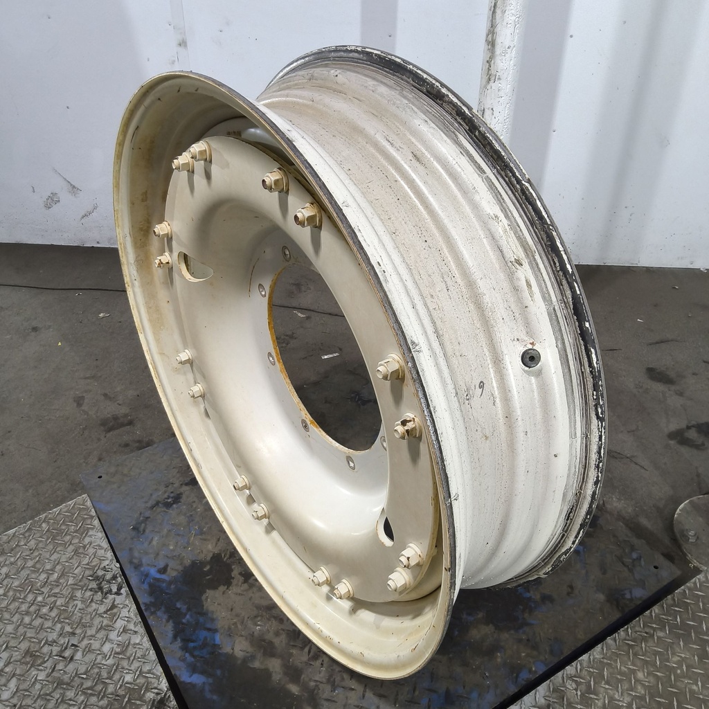 10"W x 38"D, Ford / New Holland White 16-Hole Stub Disc (groups of 2 bolts) , -2.38" Offset