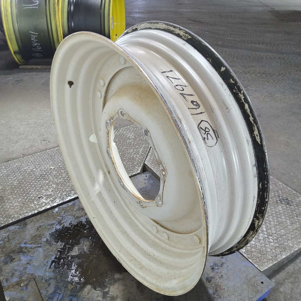 10"W x 38"D, Ford / New Holland White 16-Hole Stub Disc (groups of 2 bolts) , -2.38" Offset