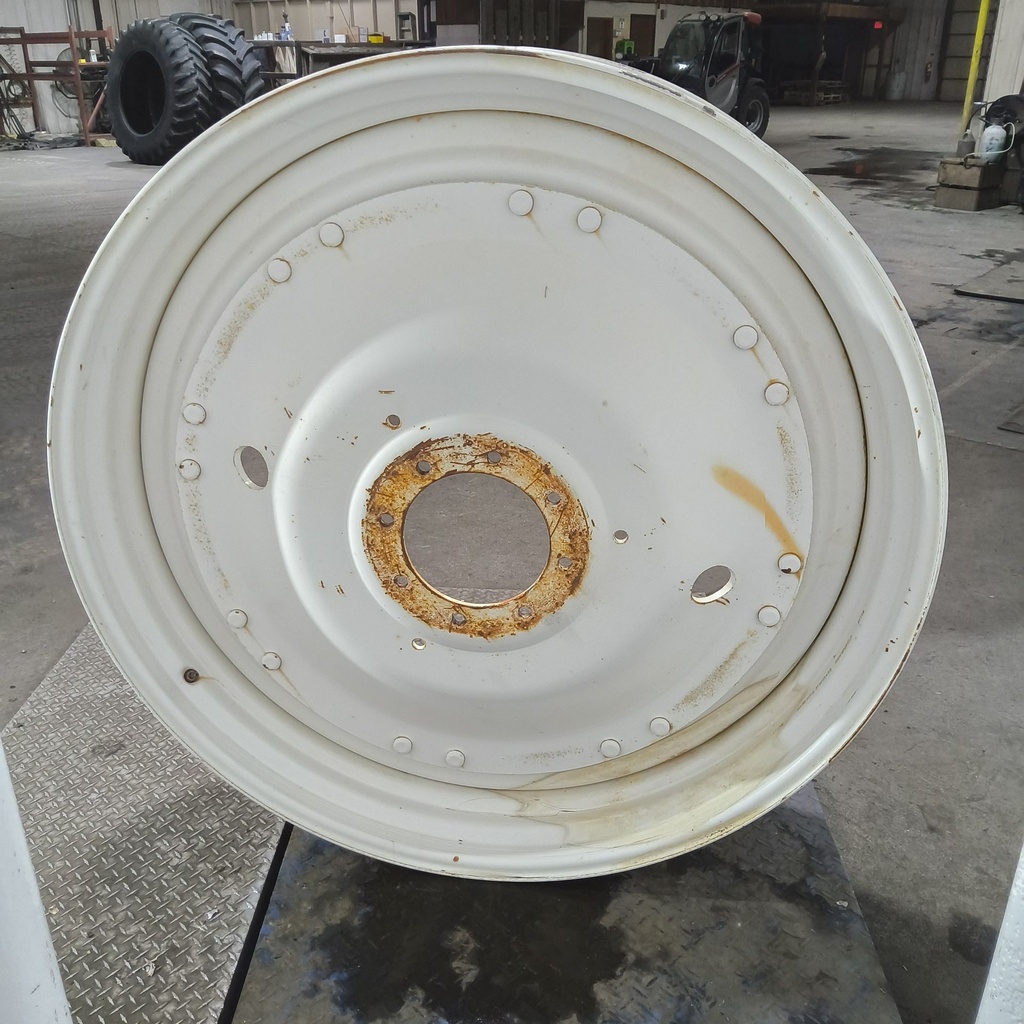 12"W x 50"D, Ford / New Holland White 16-Hole Stub Disc (groups of 2 bolts) , 1.75" Offset