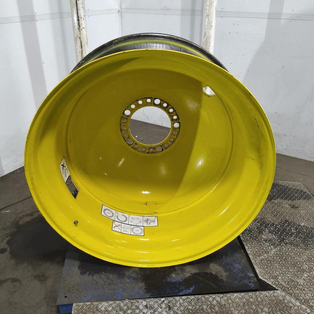 18"W x 42"D, John Deere Yellow 20-Hole Dolly Dual , -15.38" Offset