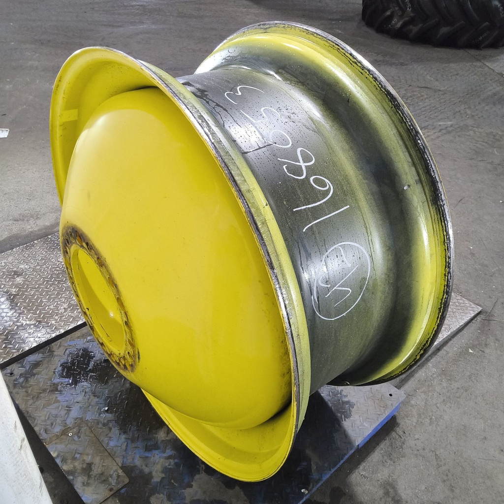 18"W x 42"D, John Deere Yellow 20-Hole Dolly Dual , -15.38" Offset