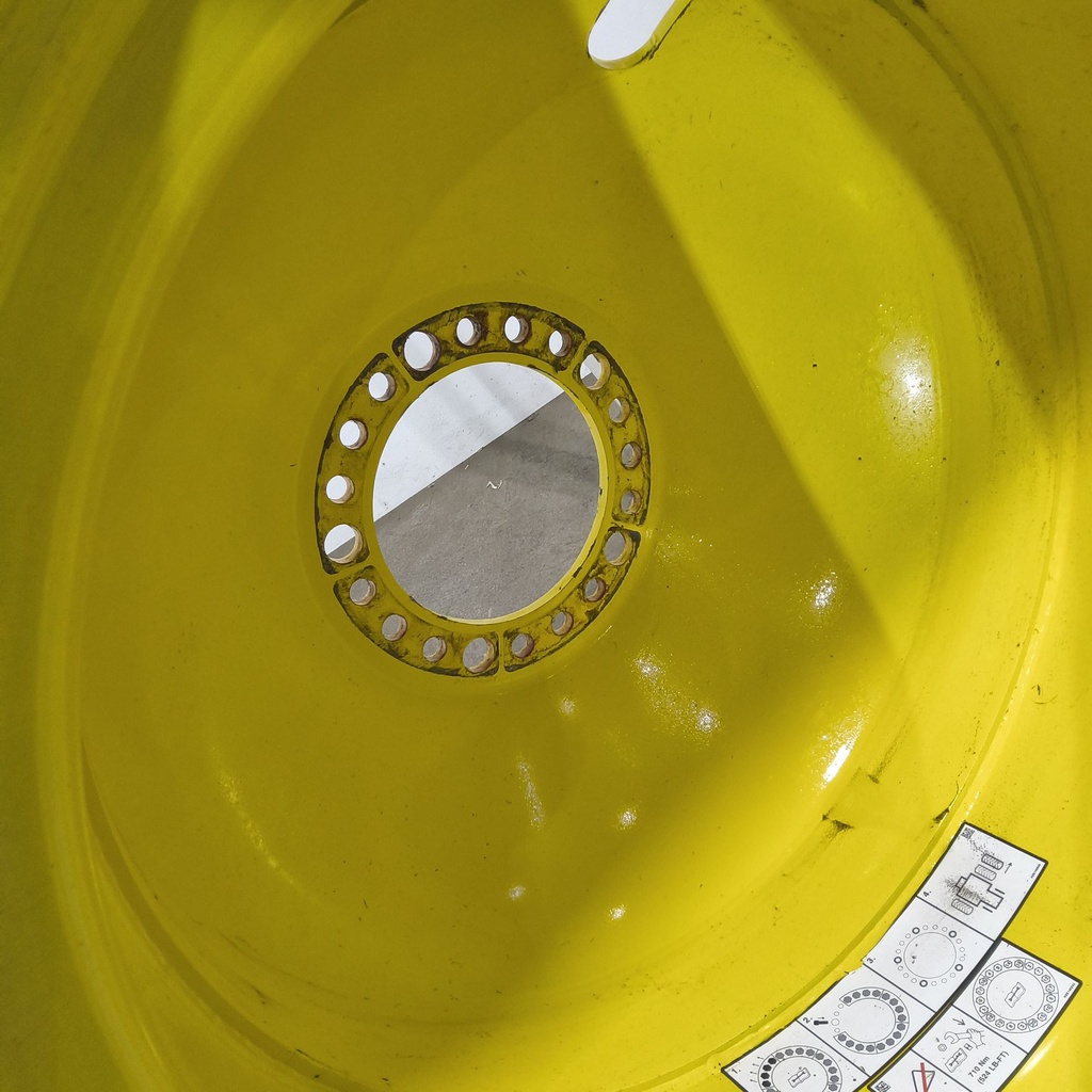 18"W x 42"D, John Deere Yellow 20-Hole Dolly Dual , -15.38" Offset