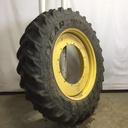 480/95R50 Goodyear Farm DT800 Optitrac R-1W on John Deere Yellow 12-Hole Stub Disc 60%