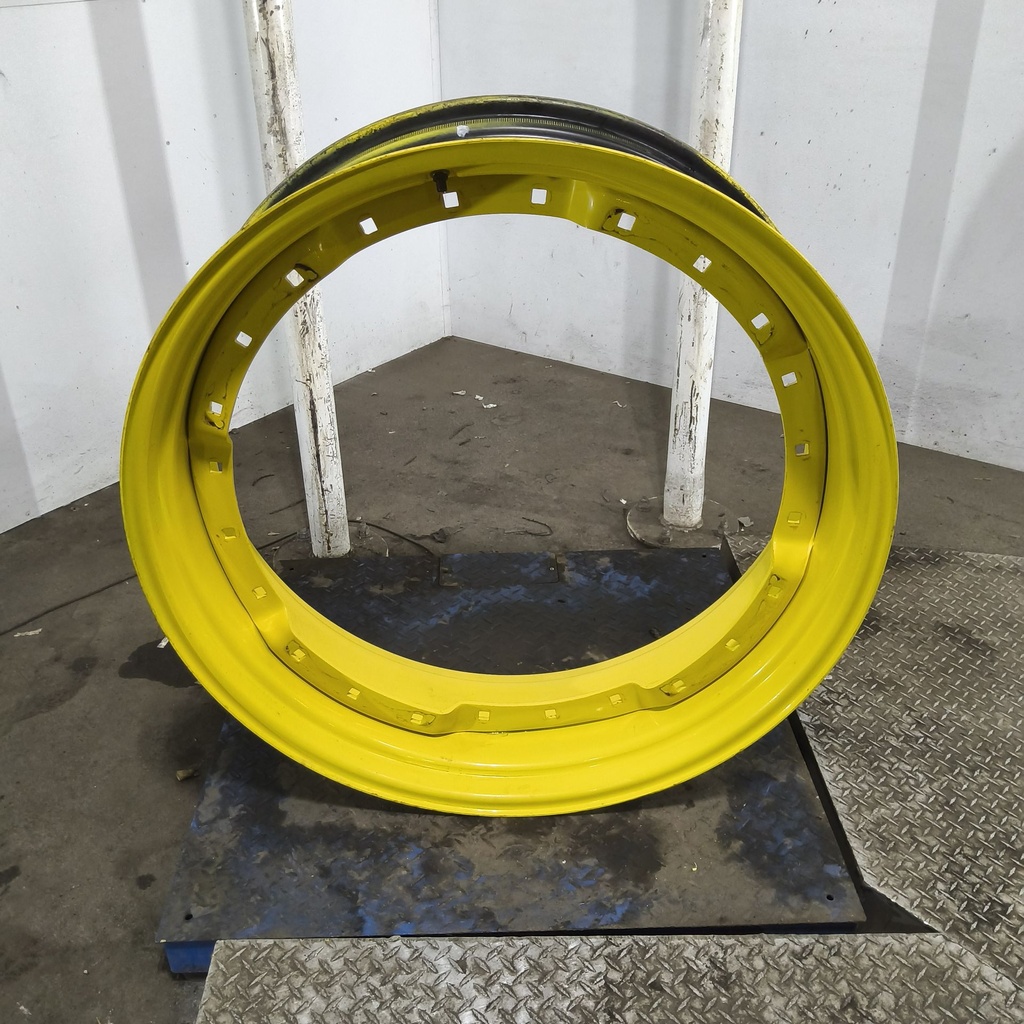 12"W x 38"D, John Deere Yellow 12-Hole Waffle Wheel (Groups of 3 bolts)