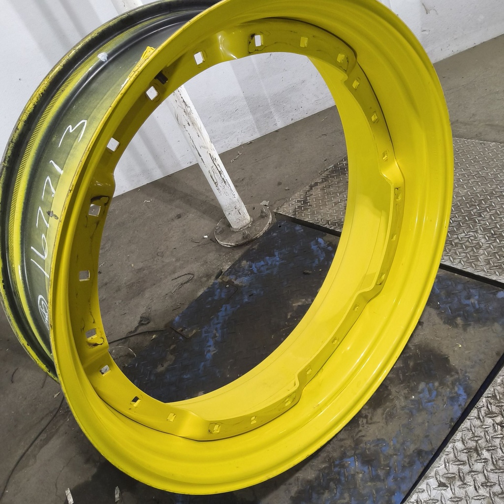 12"W x 38"D, John Deere Yellow 12-Hole Waffle Wheel (Groups of 3 bolts)