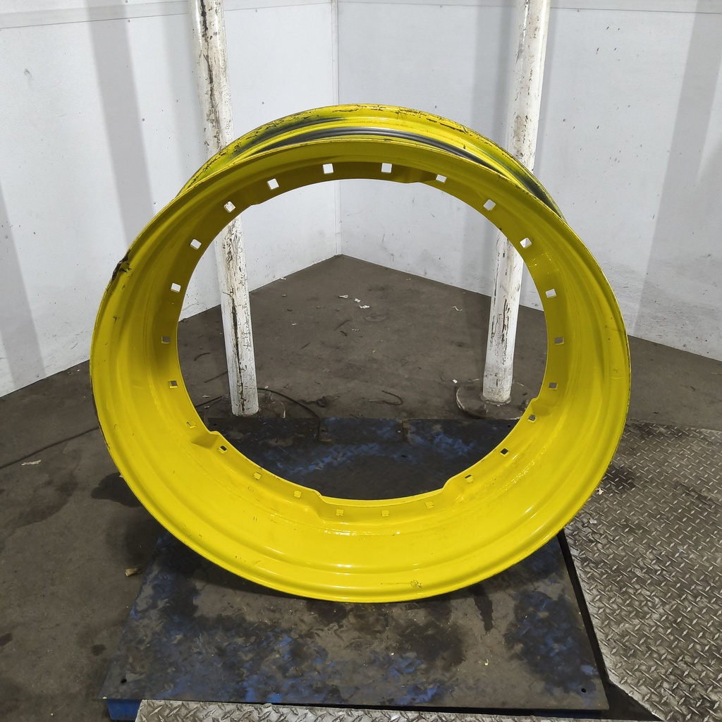 12"W x 38"D, John Deere Yellow 12-Hole Waffle Wheel (Groups of 3 bolts)