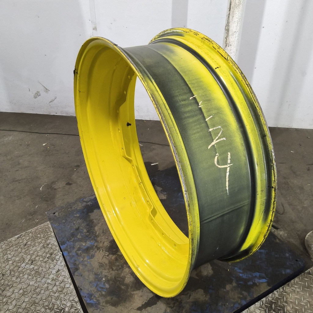 12"W x 38"D, John Deere Yellow 12-Hole Waffle Wheel (Groups of 3 bolts)