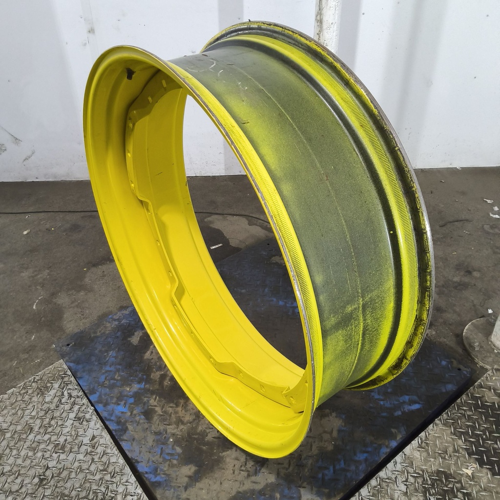 12"W x 38"D, John Deere Yellow 12-Hole Waffle Wheel (Groups of 3 bolts)