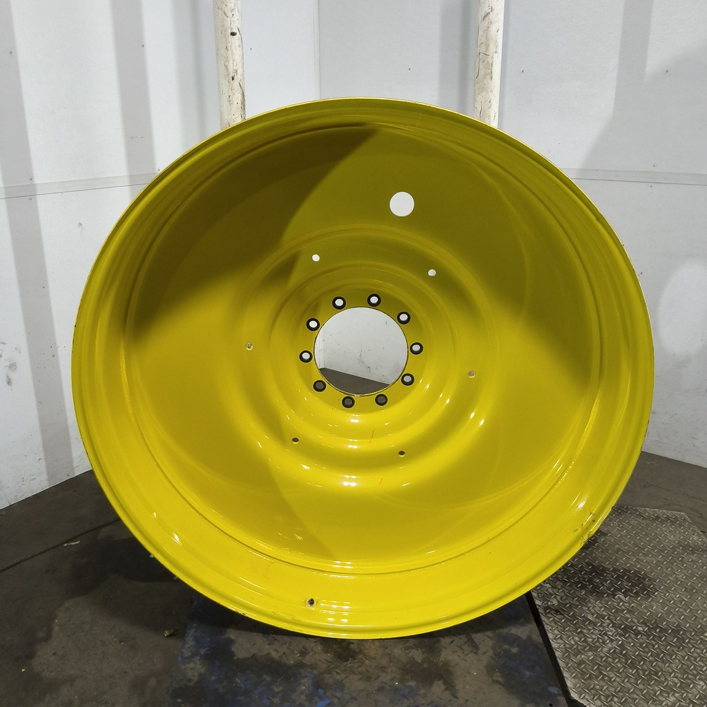 12"W x 54"D, John Deere Yellow 10-Hole Formed Plate , -9.25" Offset