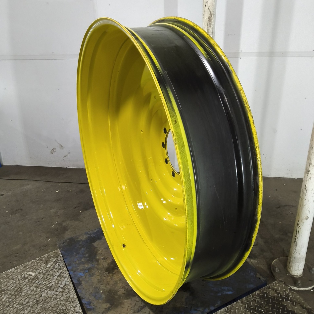 12"W x 54"D, John Deere Yellow 10-Hole Formed Plate , -9.25" Offset