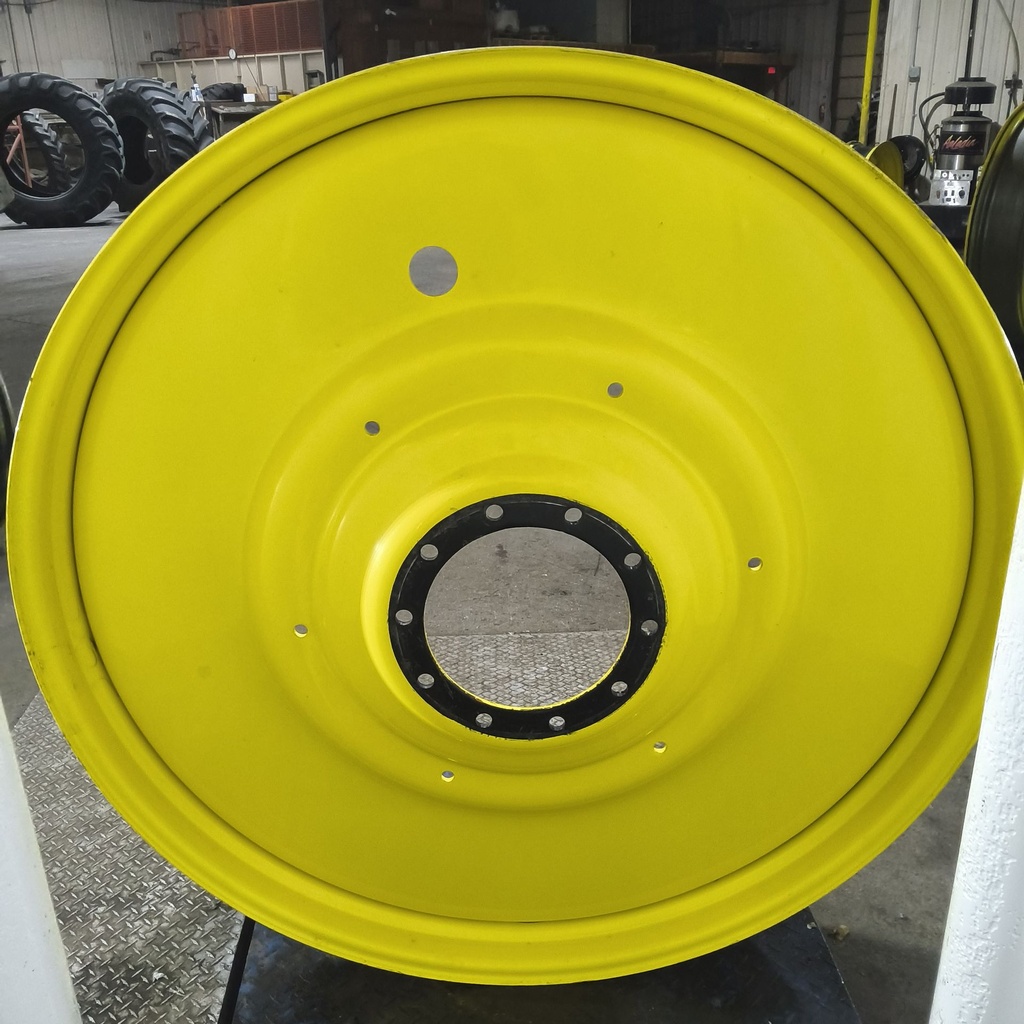 12"W x 54"D, John Deere Yellow 10-Hole Formed Plate , -9.25" Offset