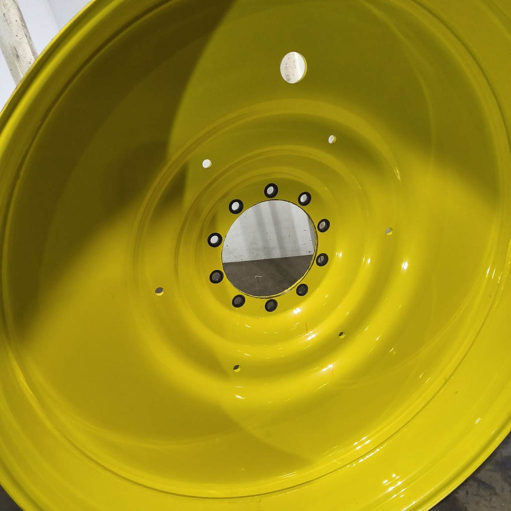 12"W x 54"D, John Deere Yellow 10-Hole Formed Plate , -9.25" Offset