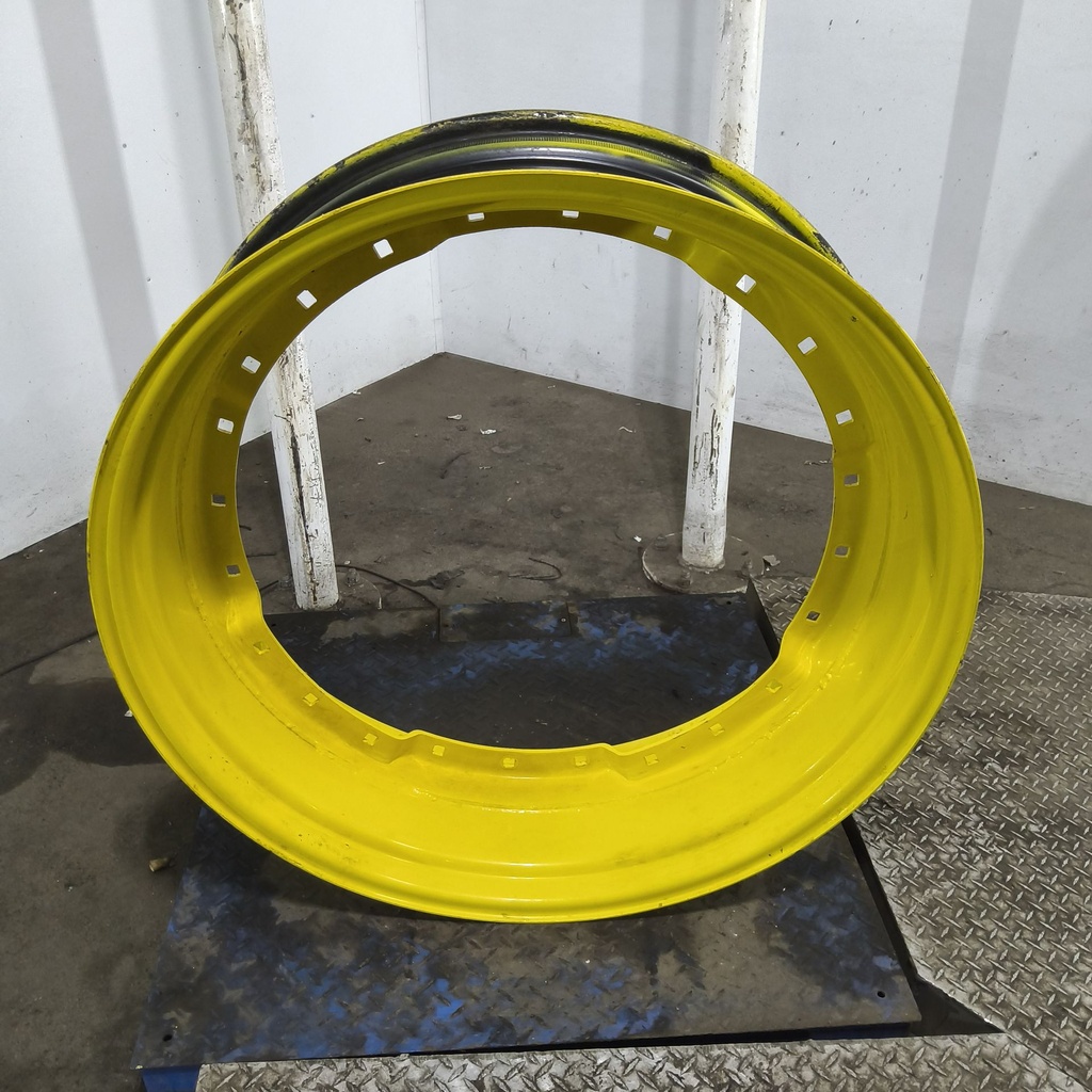 12"W x 38"D, John Deere Yellow 12-Hole Waffle Wheel (Groups of 3 bolts)