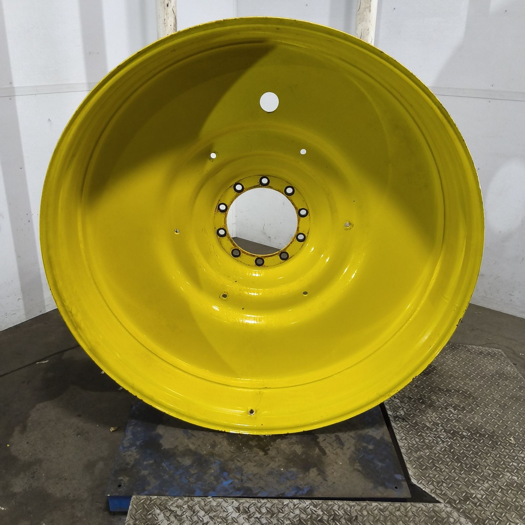 12"W x 54"D, John Deere Yellow 10-Hole Formed Plate , -9.25" Offset