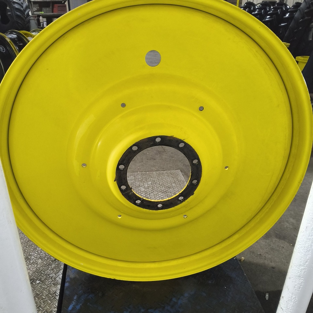12"W x 54"D, John Deere Yellow 10-Hole Formed Plate , -9.25" Offset