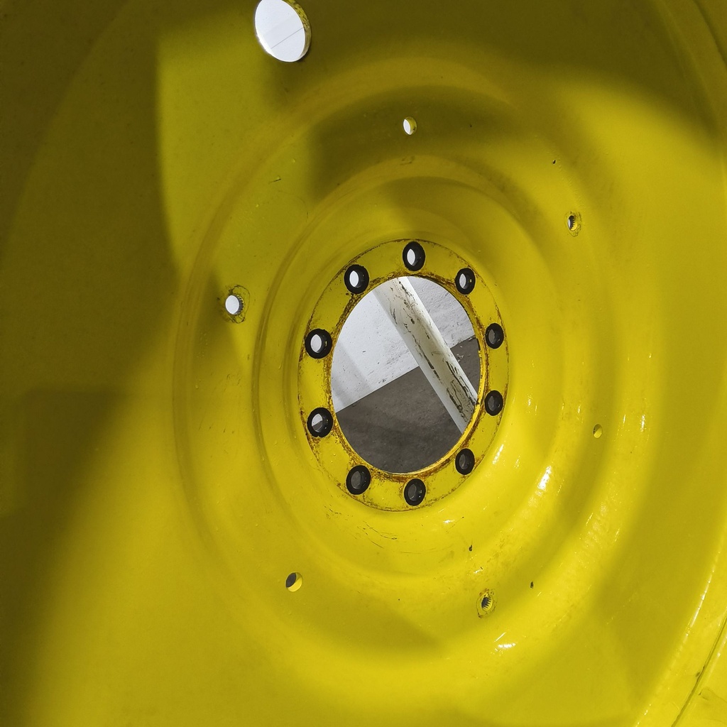 12"W x 54"D, John Deere Yellow 10-Hole Formed Plate , -9.25" Offset