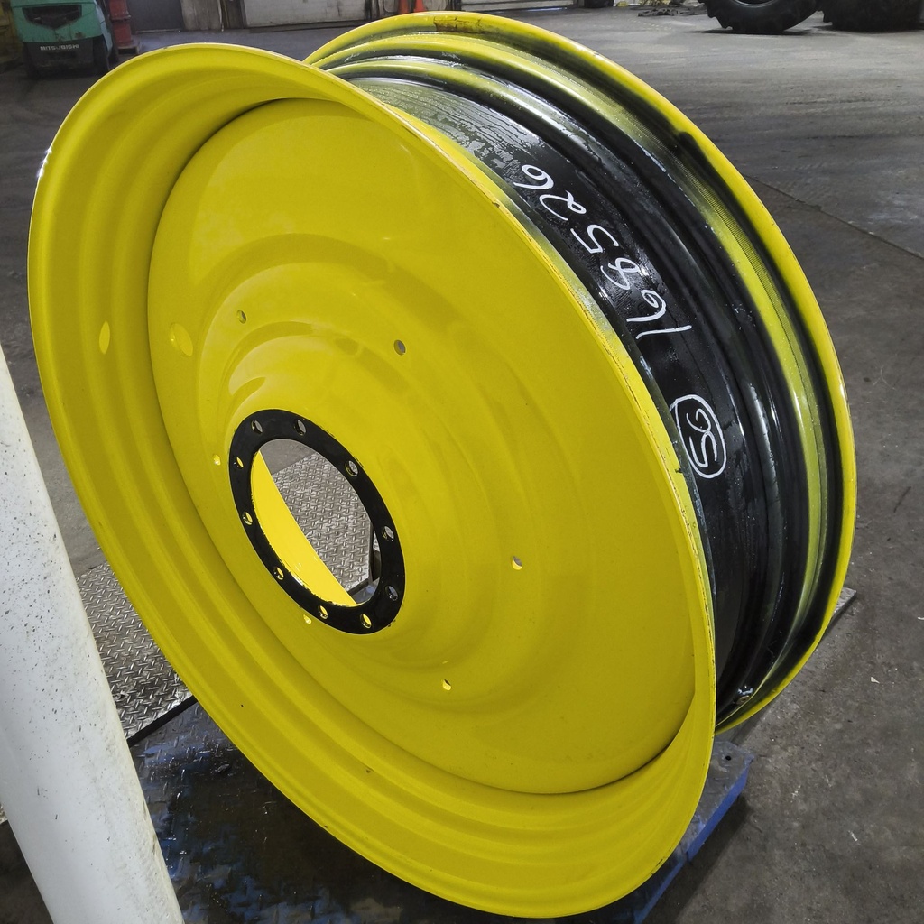 15"W x 50"D, John Deere Yellow 10-Hole Formed Plate , -6.62" Offset