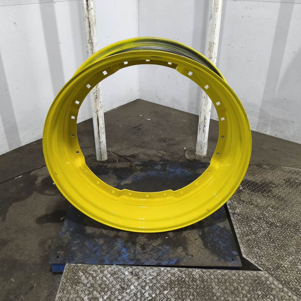 12"W x 38"D, John Deere Yellow 12-Hole Waffle Wheel (Groups of 3 bolts)