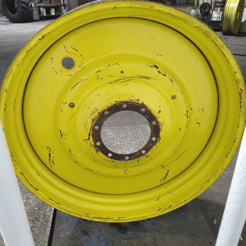 15"W x 50"D, John Deere Yellow 10-Hole Formed Plate , -6.75" Offset