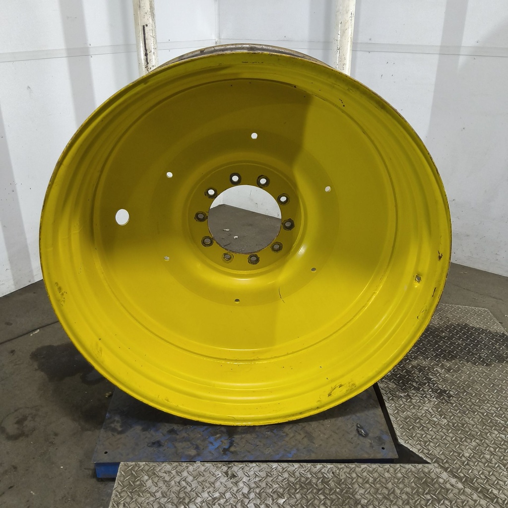 16"W x 46"D, John Deere Yellow 10-Hole Formed Plate , -8.38" Offset