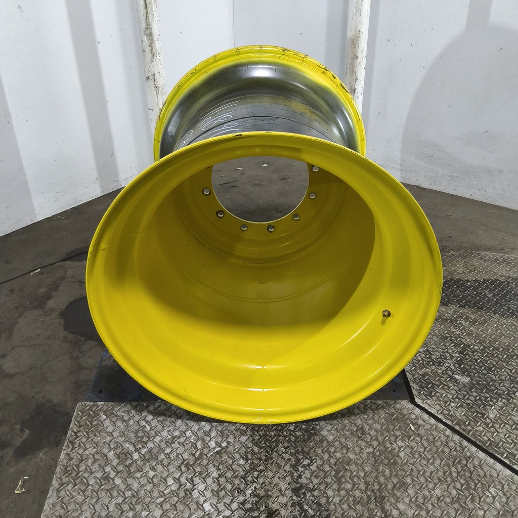 38"W x 32"D, John Deere Yellow 12-Hole Formed Plate , -11.75" Offset