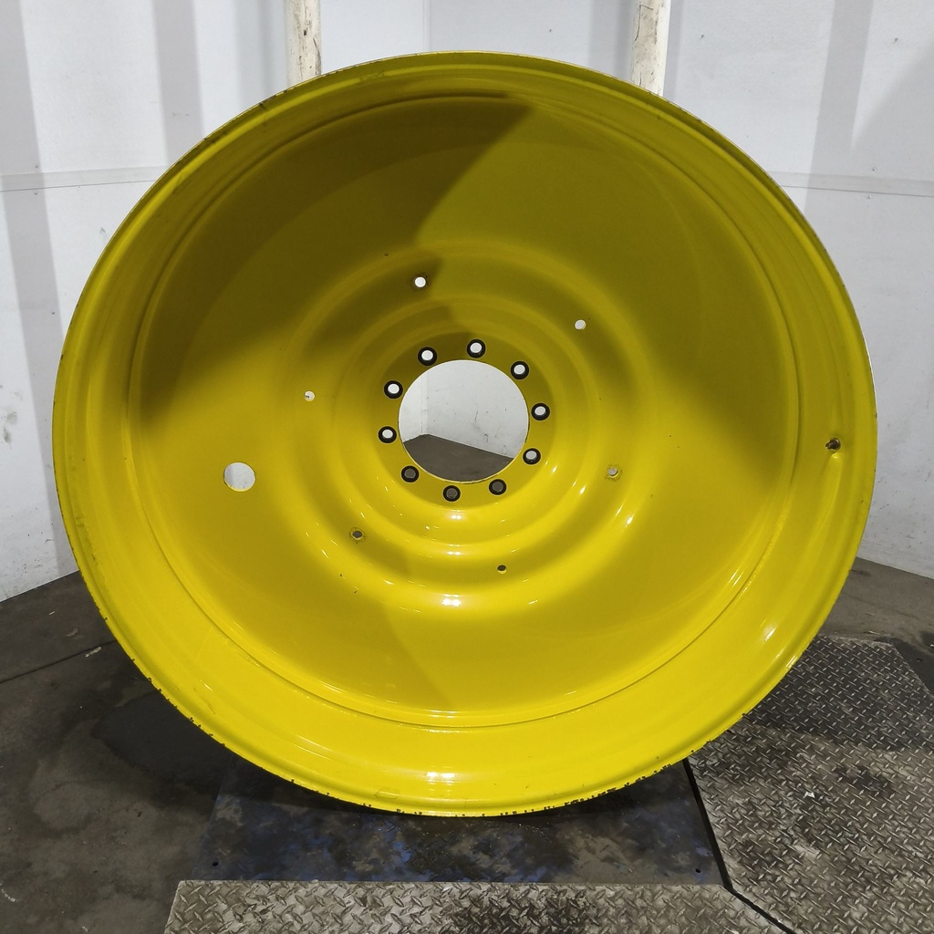 12"W x 54"D, John Deere Yellow 10-Hole Formed Plate , -9.25" Offset