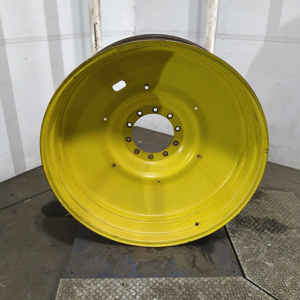 16"W x 46"D, John Deere Yellow 10-Hole Formed Plate , -6.62" Offset