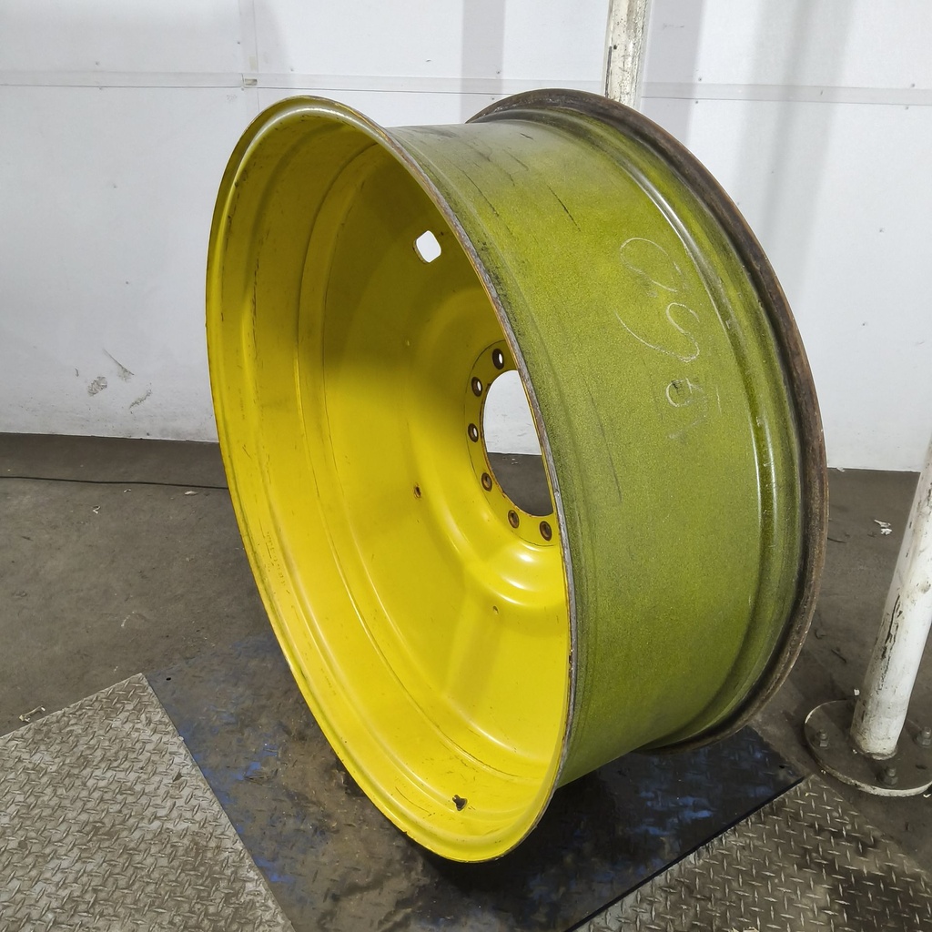 16"W x 46"D, John Deere Yellow 10-Hole Formed Plate , -6.62" Offset