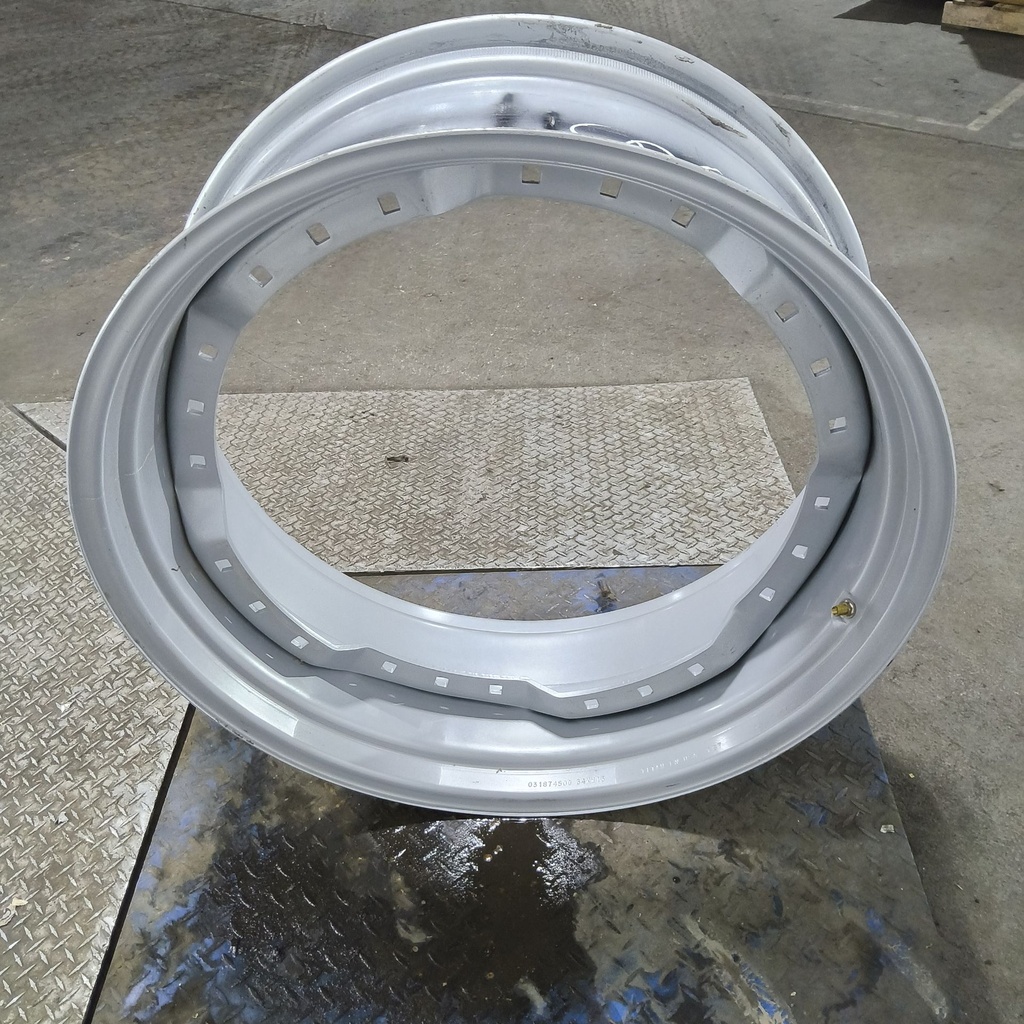 13"W x 34"D, Case IH Silver Mist 12-Hole Waffle Wheel (Groups of 3 bolts)