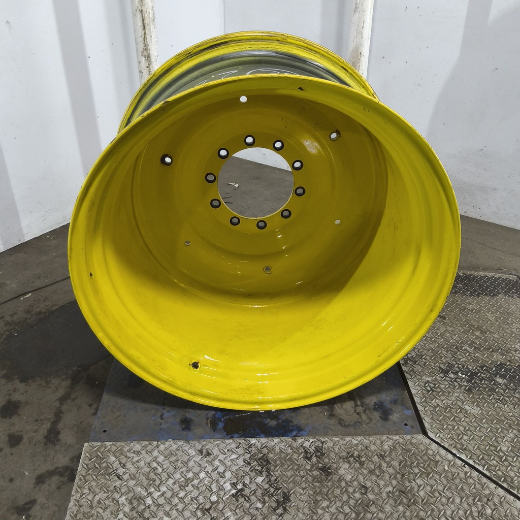23"W x 38"D, John Deere Yellow 10-Hole Formed Plate , -12.38" Offset