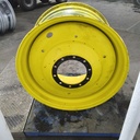 23"W x 38"D, John Deere Yellow 10-Hole Formed Plate , -12.38" Offset