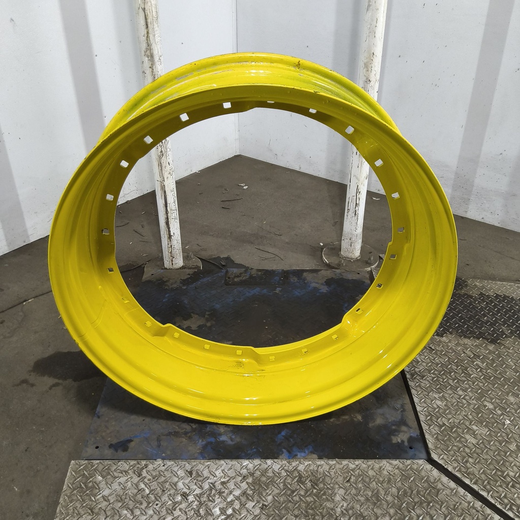 12"W x 38"D, John Deere Yellow 12-Hole Waffle Wheel (Groups of 3 bolts) , 6.38" Offset