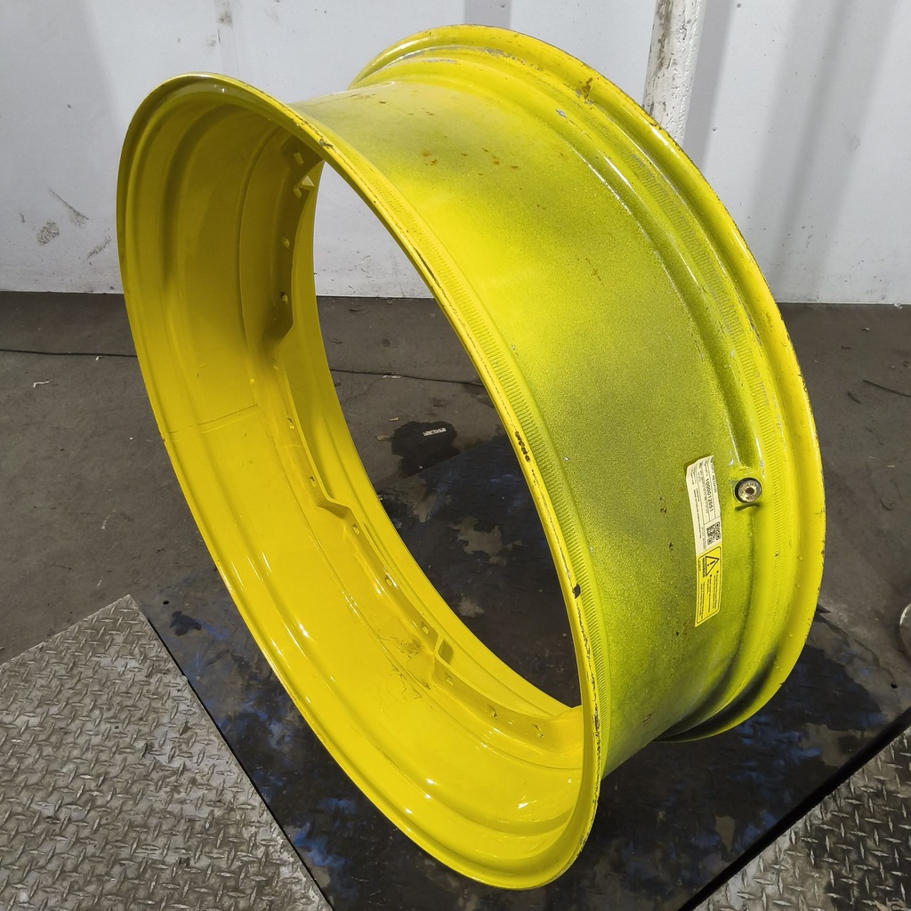 12"W x 38"D, John Deere Yellow 12-Hole Waffle Wheel (Groups of 3 bolts) , 6.38" Offset