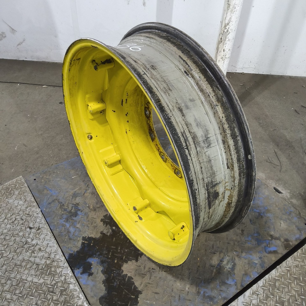 8.5"W x 30"D, John Deere Yellow 8-Hole Rim with Clamp/Loop Style