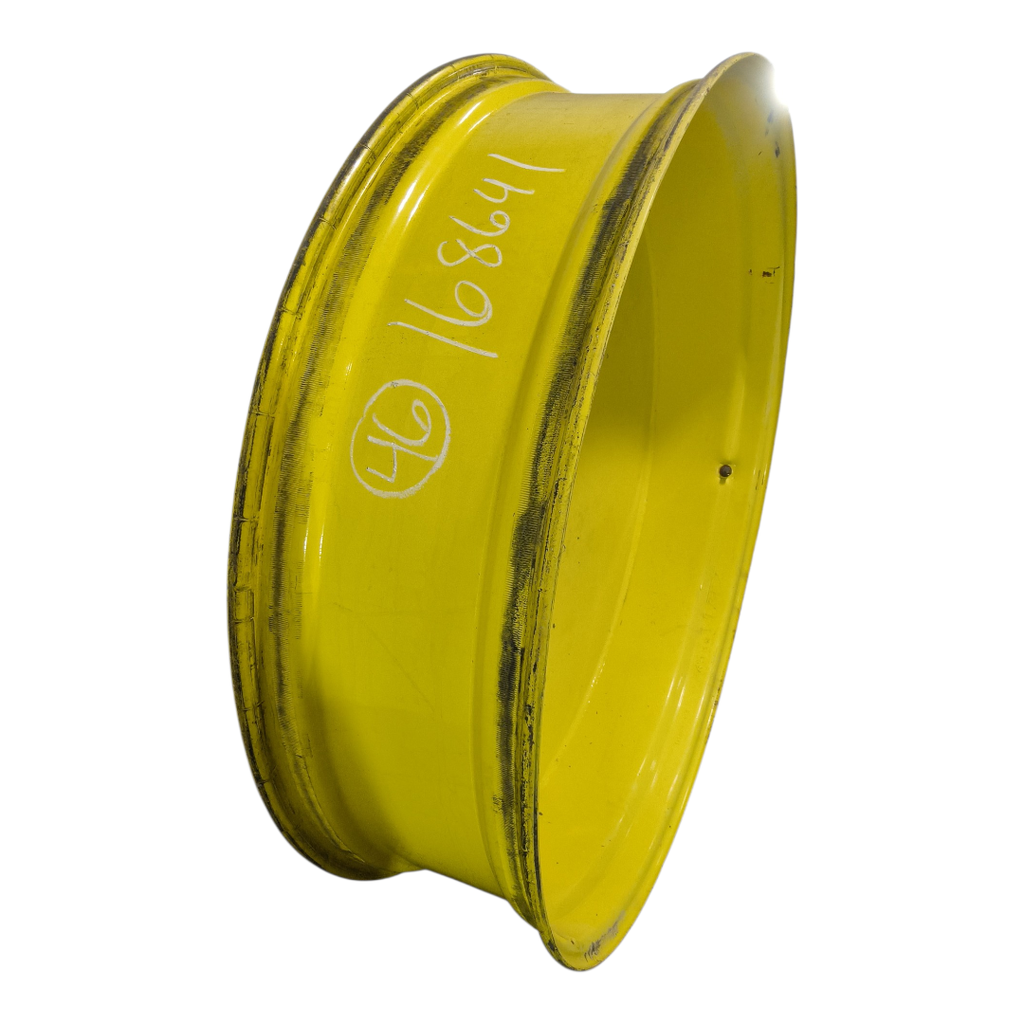 12"W x 46"D, John Deere Yellow 10-Hole Formed Plate , -6.62" Offset