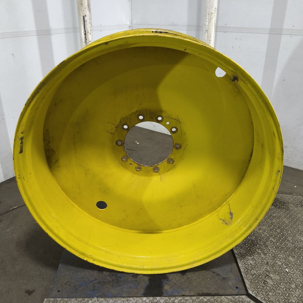 12"W x 46"D, John Deere Yellow 10-Hole Formed Plate , -8.12" Offset