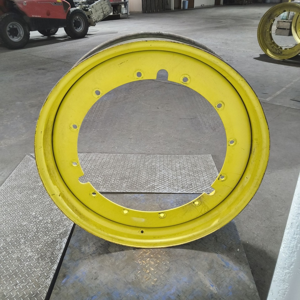 10"W x 42"D, John Deere Yellow 12-Hole Stub Disc , 1.69" Offset