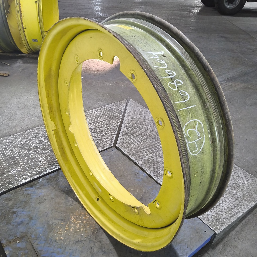 10"W x 42"D, John Deere Yellow 12-Hole Stub Disc , 1.69" Offset