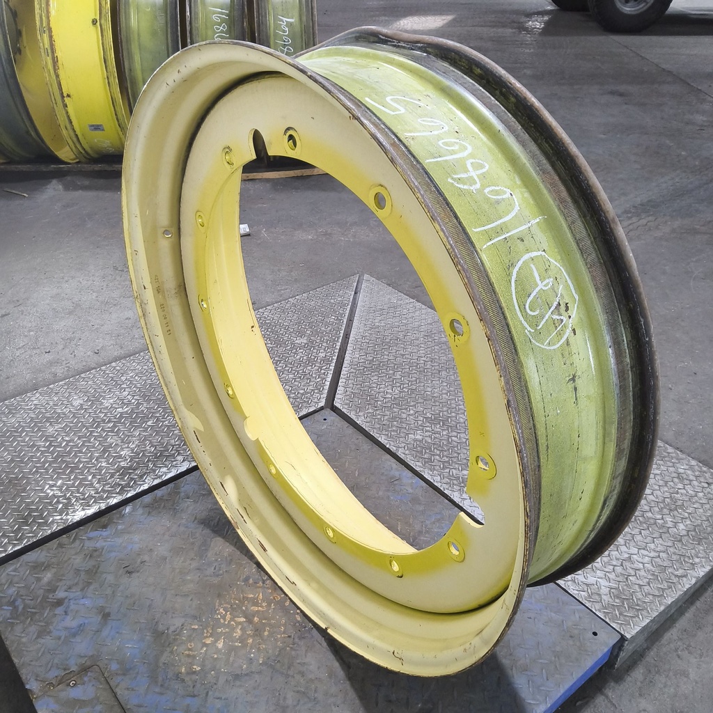 10"W x 42"D, John Deere Yellow 12-Hole Stub Disc , 1.69" Offset