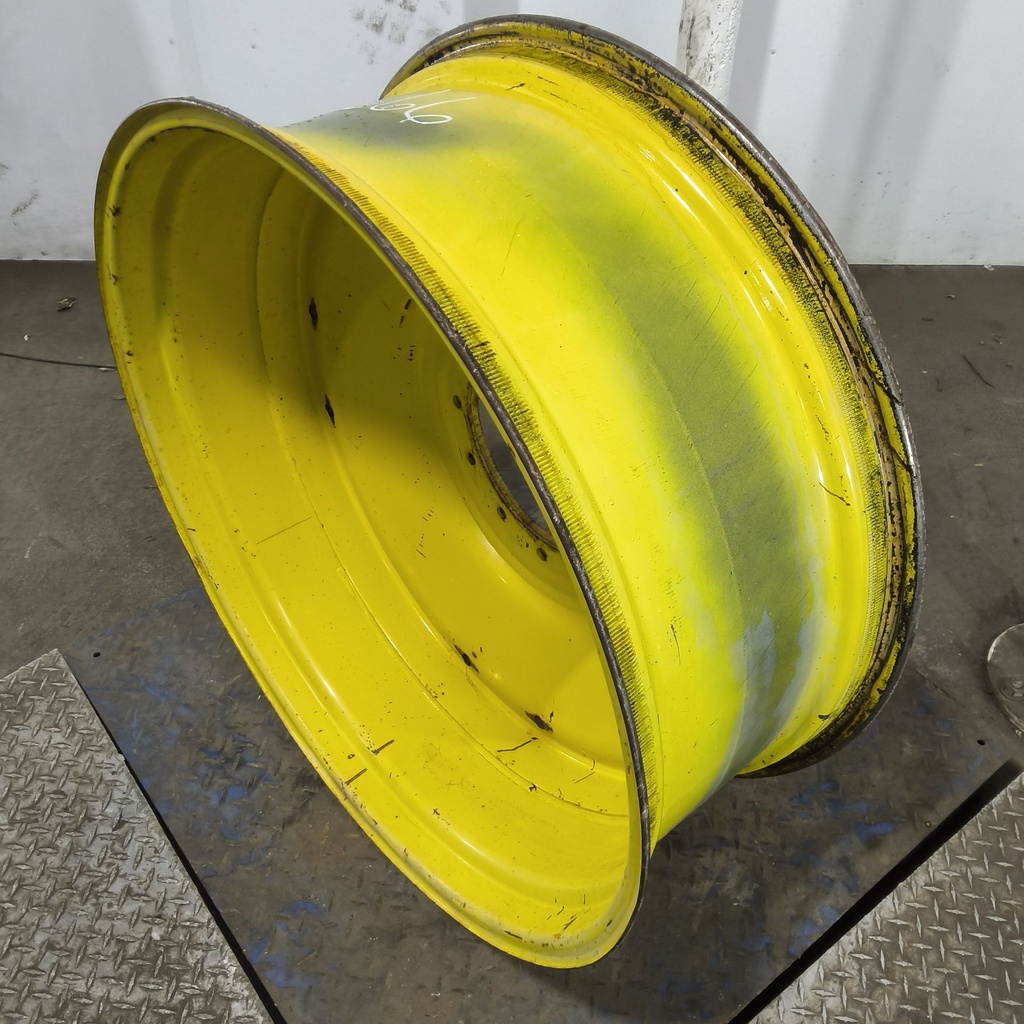 13"W x 34"D, John Deere Yellow 12-Hole Formed Plate , 5" Offset
