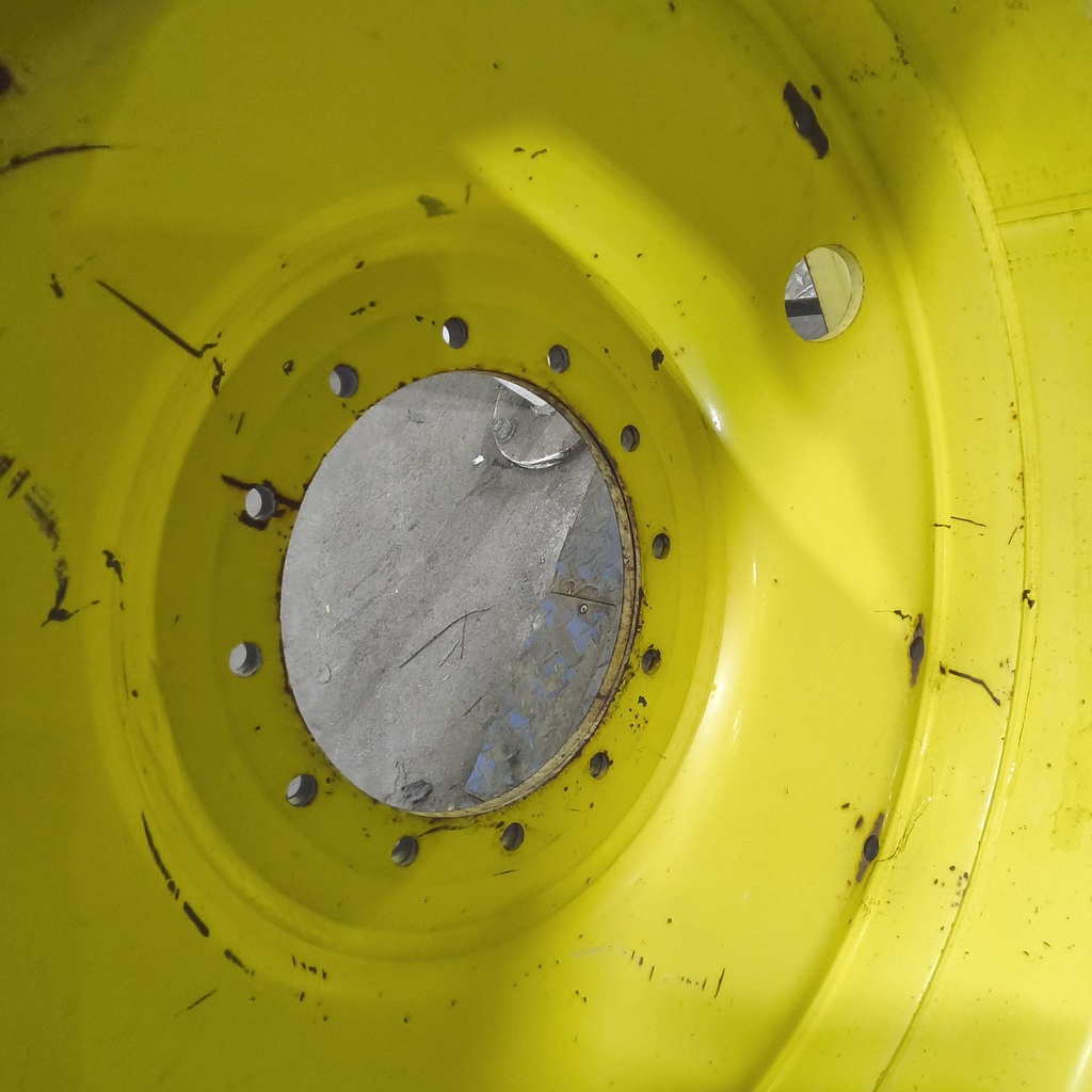 13"W x 34"D, John Deere Yellow 12-Hole Formed Plate , 5" Offset