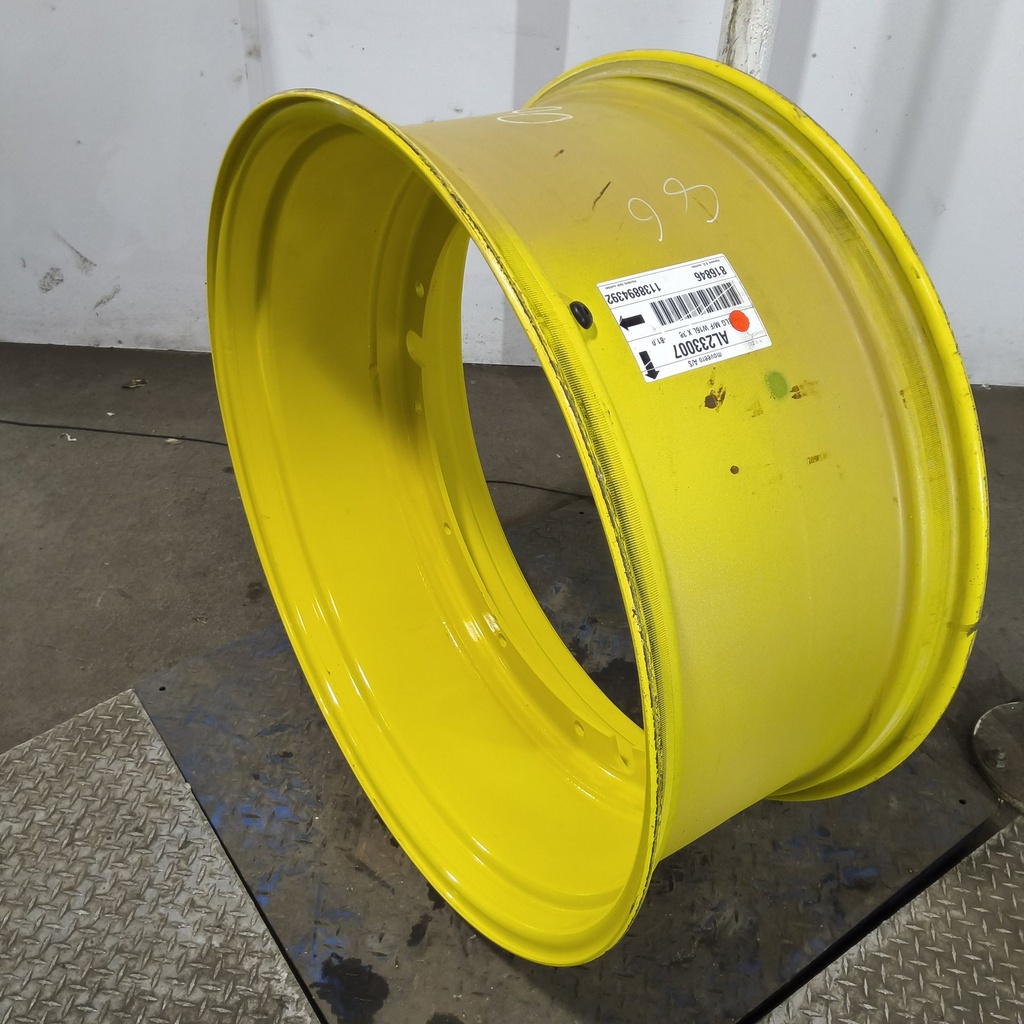 16"W x 38"D, John Deere Yellow 12-Hole Stub Disc , -3.25" Offset