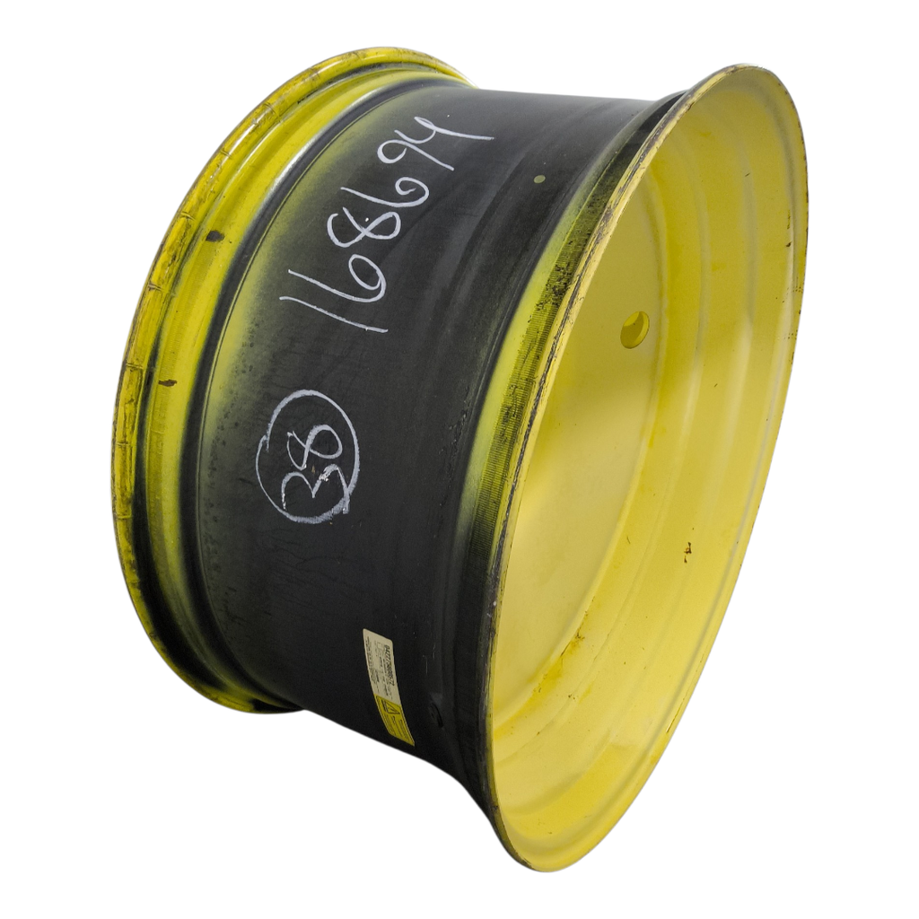 18"W x 38"D, John Deere Yellow 12-Hole Formed Plate Sprayer , -3.38" Offset